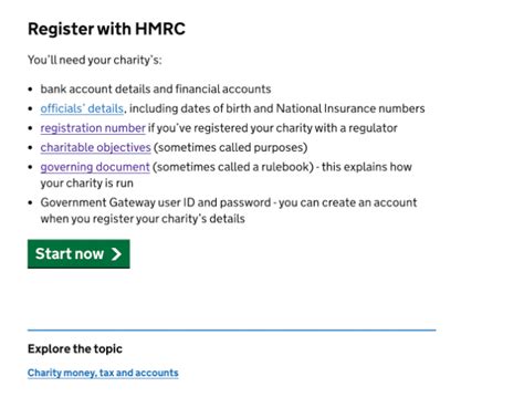 charity registration hmrc.
